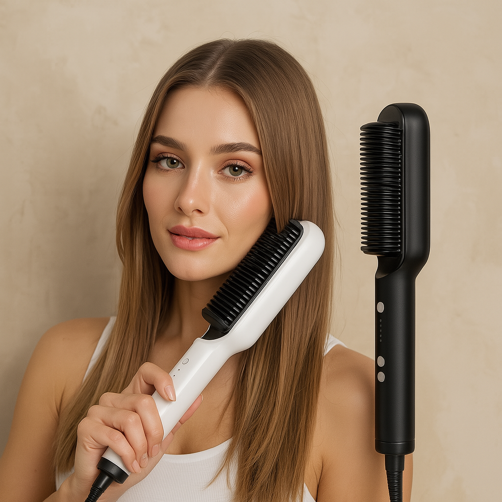 Hair straightener comb Negative ion anti-ironing hair straightener brush Electric hair straightener comb styling tool